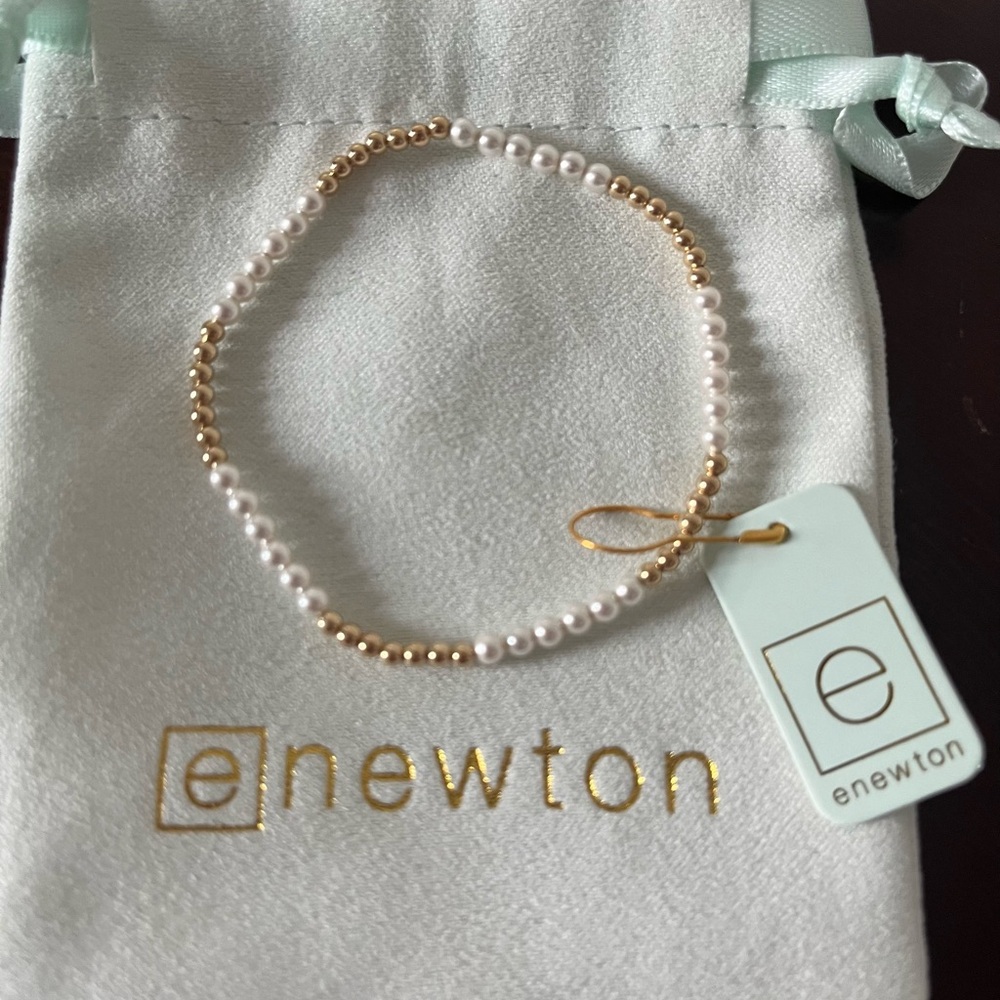 Enewton Gold and White Pearl Bracelet